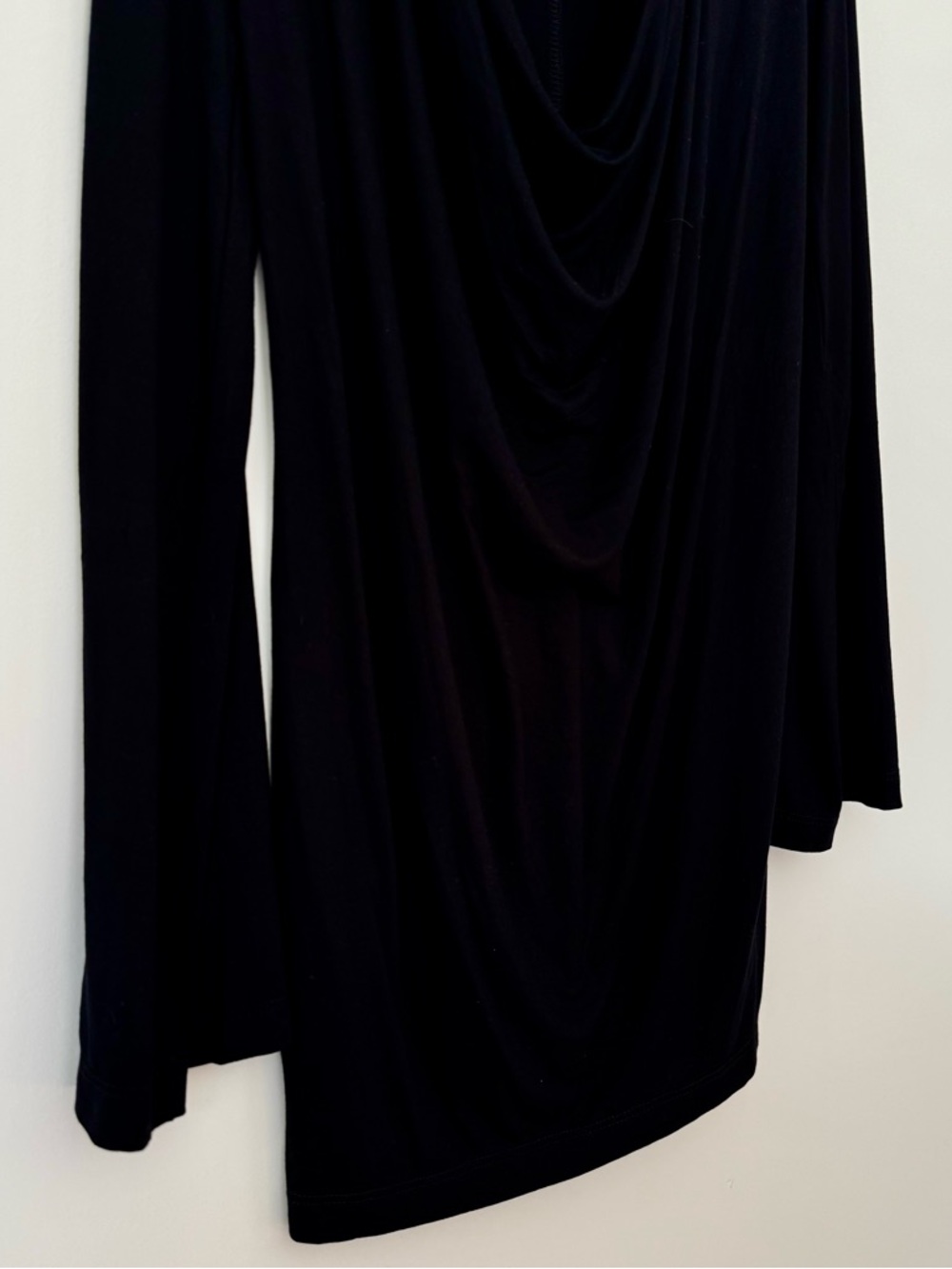 FP Beach Cowl Neck Long Sleeve Knit Jersey Mini Dress, Black – Size XS - Picture 4 of 6